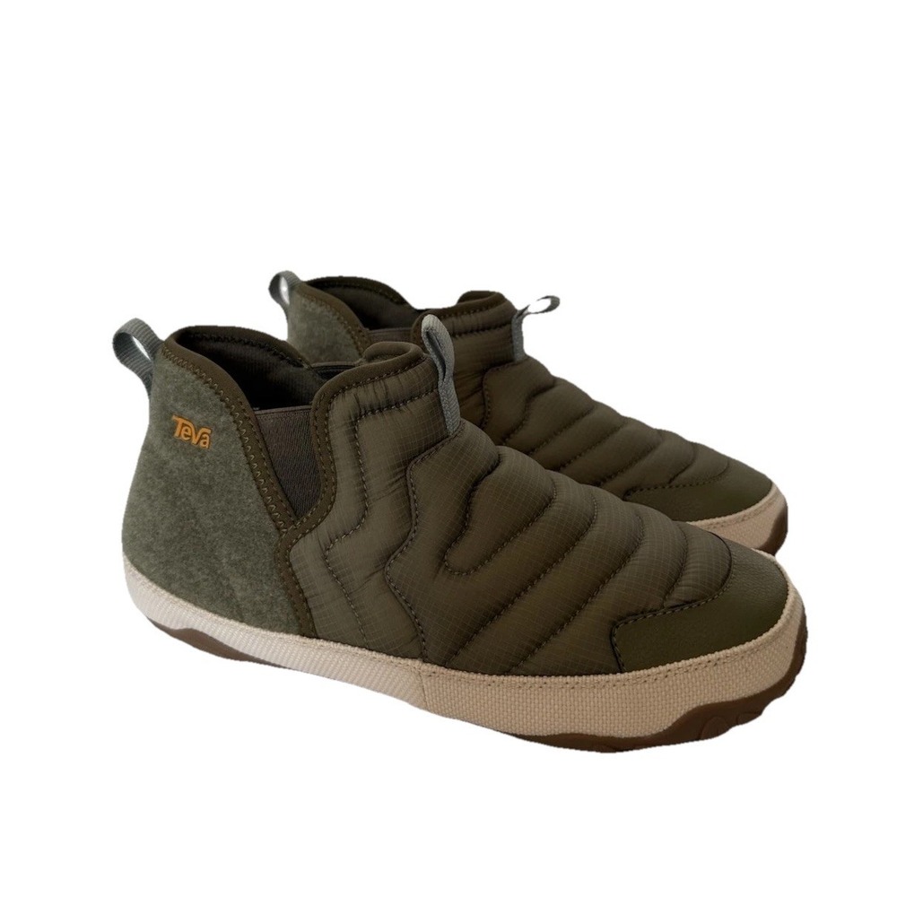 Teva ReEmber Mid Olive Green Quilted Camp Booties Mens 8 Womens 10 1140212